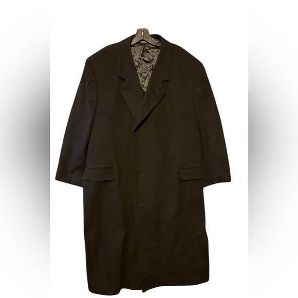 MARIO VALENTE TORINO Made in Italy,Black Wool/Cashmere Men's Overcoat,EU54/US44R - Picture 7 of 8